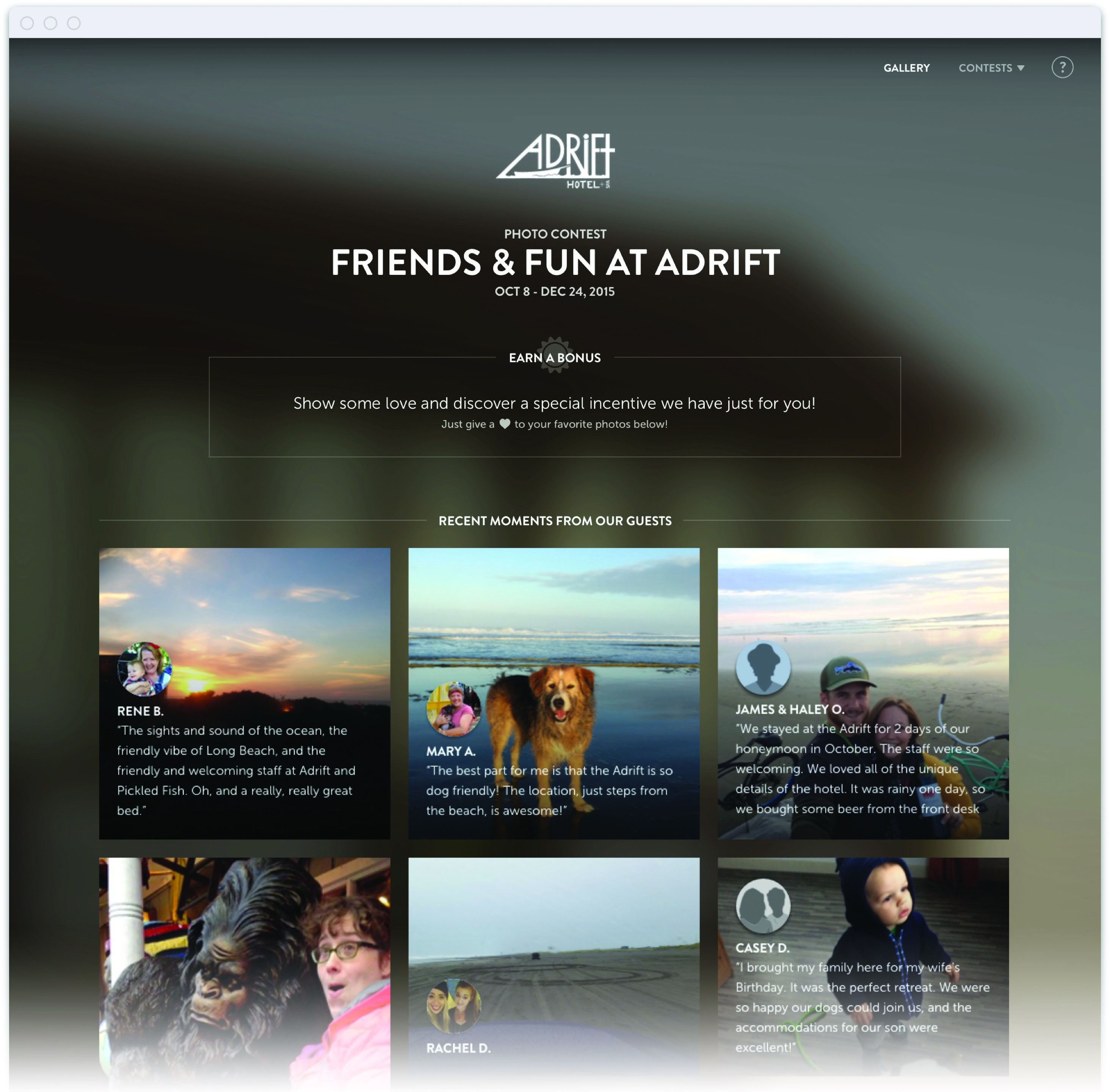 Adrift Hotel’s Photo Explorer turns memorable guest moments into highly engaging interactions with every type of site visitor.