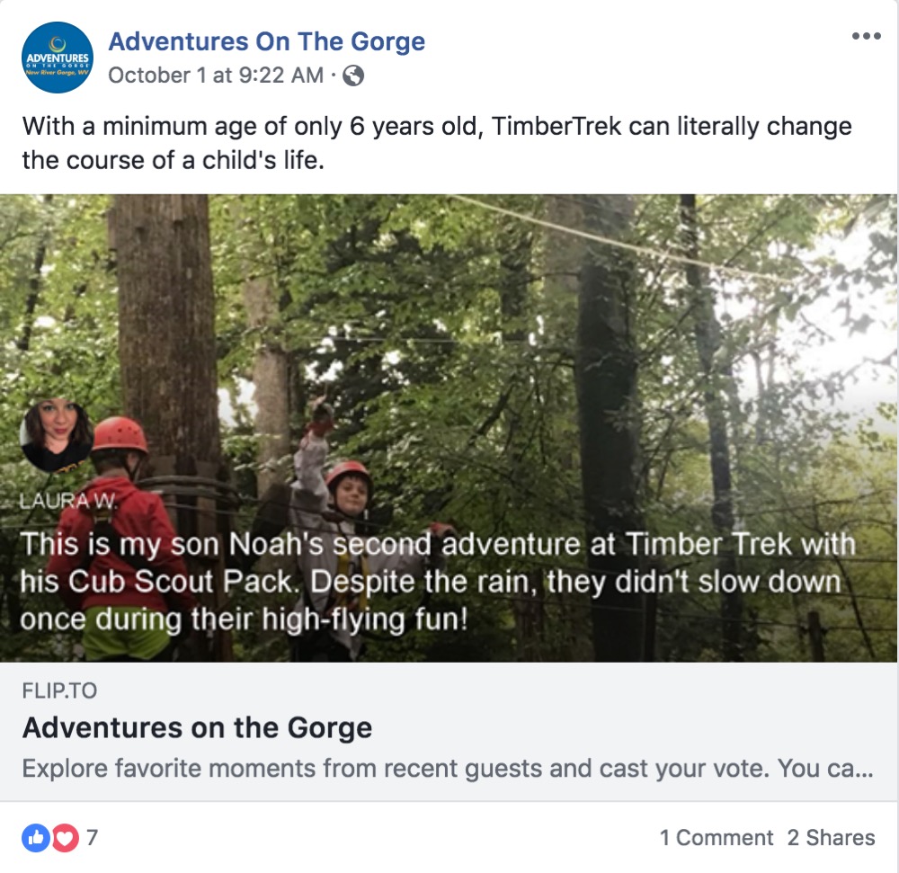 Adventures on the Gorge shares Laura W. story to their page